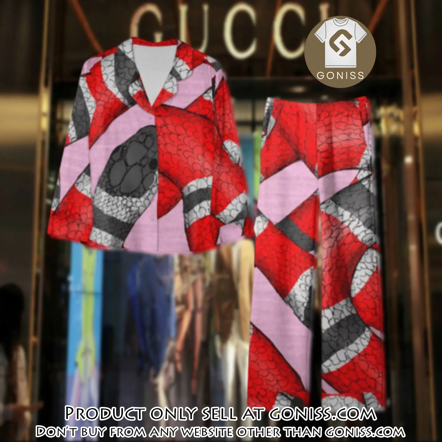 Trending luxury gc satin pajama set pjs1062 gn1220084